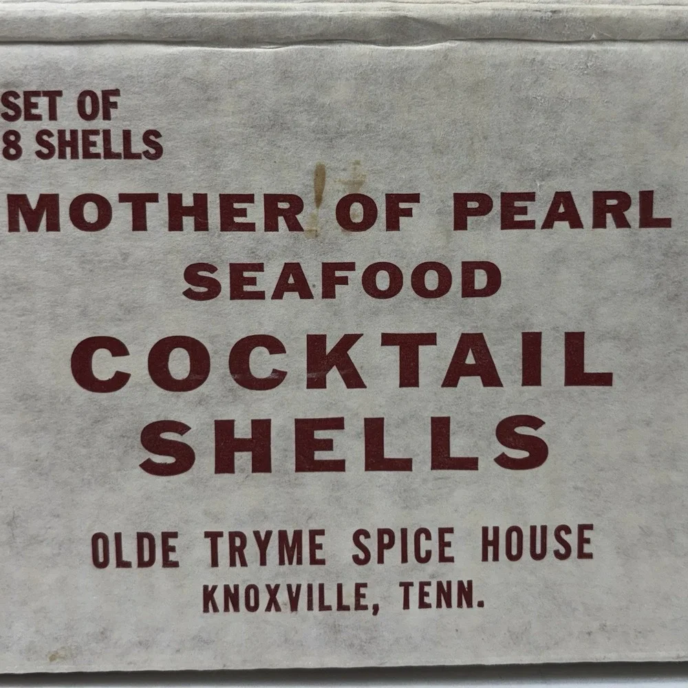 Vtg‎ Mother Of Pearl Seafood Cocktail Shells Set Of 8